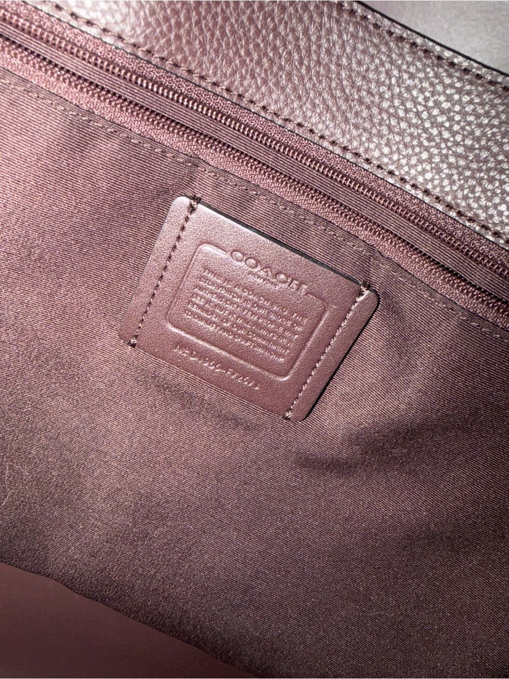 Coach Black Pebbled Leather Tote with Gold Logo - Picture 6 of 12